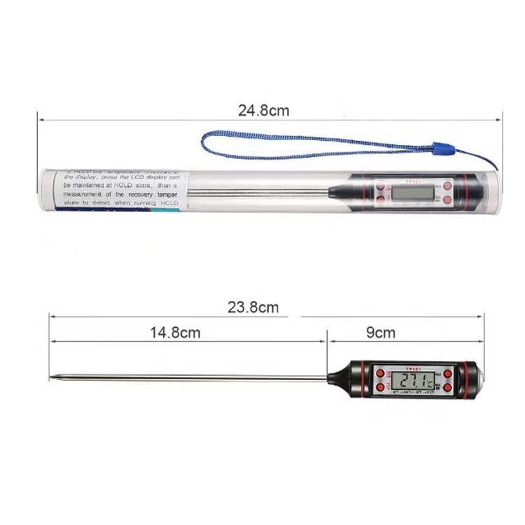 TP101 TP300 Digital Kitchen Thermometer: Pen Probe for Baking, BBQ, Meat, Baby Milk, and Food Temperature Measurement.