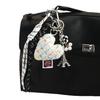 Fashion ins fabric girl love bow woven rope high-end bag hanging pendant wind bag pendant