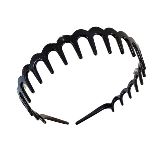 Cerchietto per Capelli a Forma di U in Silicone Fascia Antiscivolo con Denti Cerchietto Versatile per Acconciature Pettine Regolabile Accessorio per Capelli