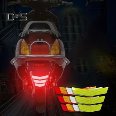 3 szt. Jasny kolor nocna naklejka ostrzegawcza dobra jasność praktyczna motocyklowa nocna odblaskowa naklejka