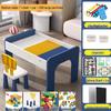 Mesa Grande de Blocos de Construção Multifuncional de Madeira para Meninos e Meninas