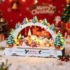DIY Holz-Weihnachtsdorfhäuser Beleuchtete Tischdekoration Feiertagsdorf-Ornament Für Heimdekorateure Partyplaner Event