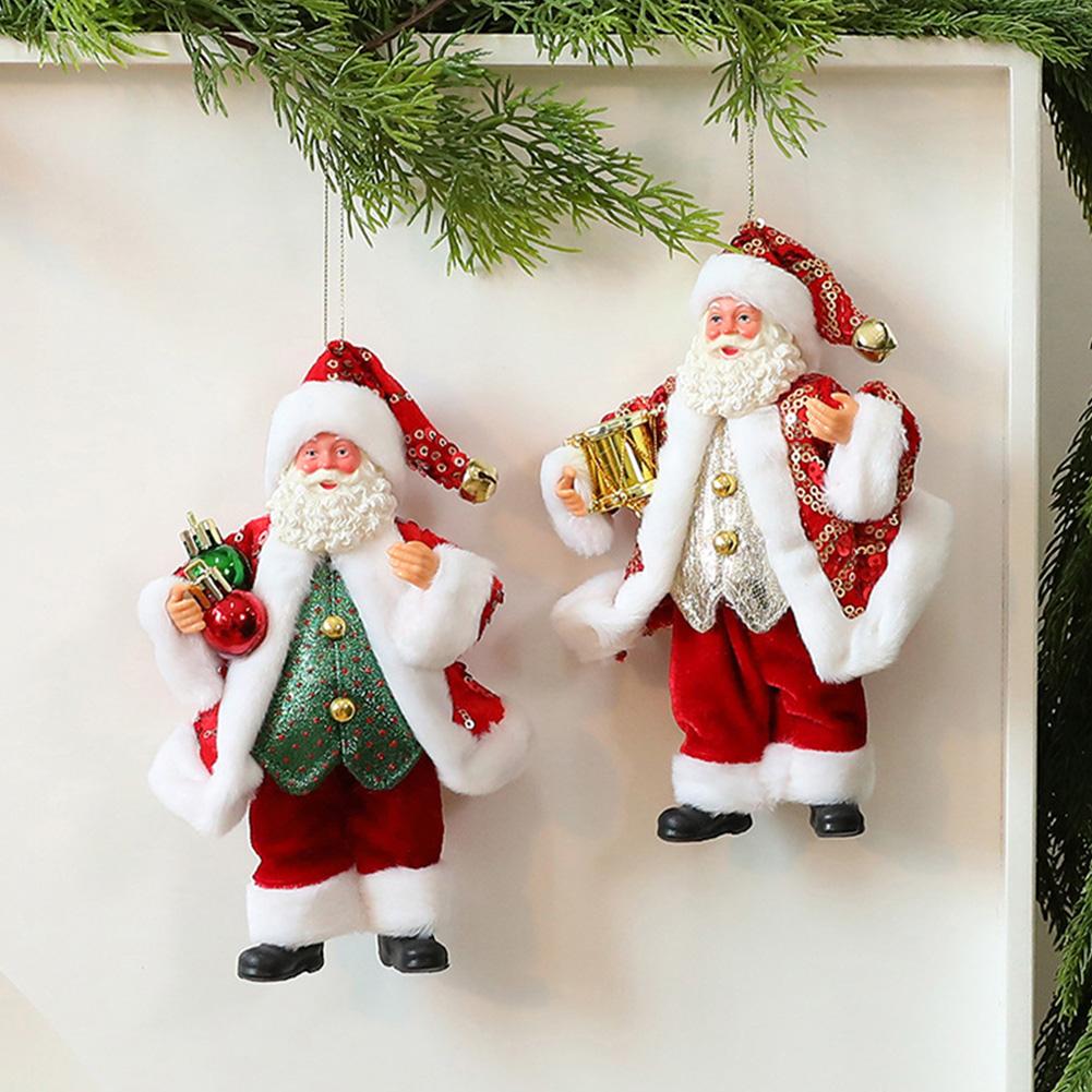 Santa Claus Christmas Tree Pendant Christmas Santa Statue Holiday Ornament Christmas Atmosphere Hang Figurine Navidad Natal Gift