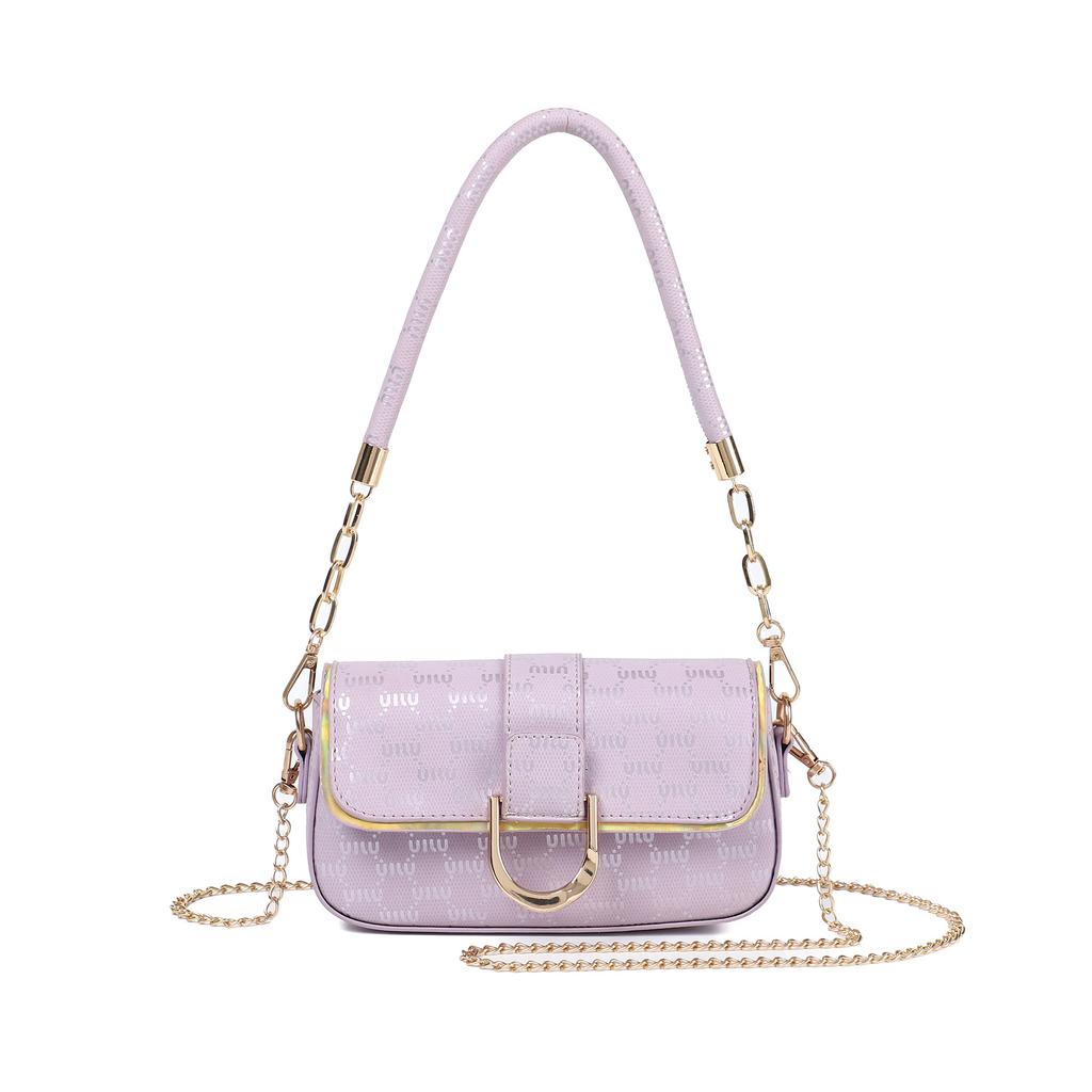 High-end Style Small Square Clutch Bag with Shoulder Strap and Small Side Pocket Accessory for The Underarm Area