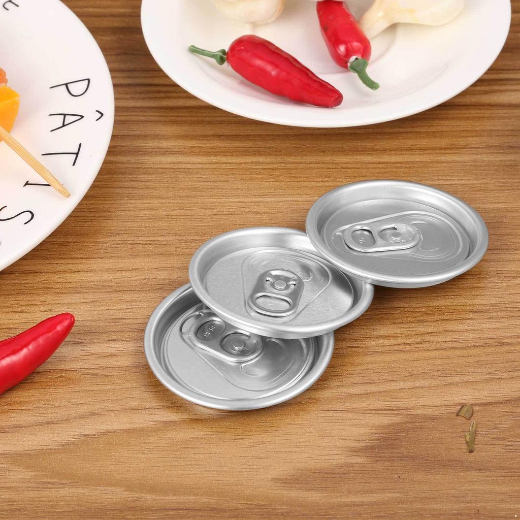 20Pcs Soda Can Pulling Ring Protector Cover Lid Aluminum Silver Color for Can Beverage