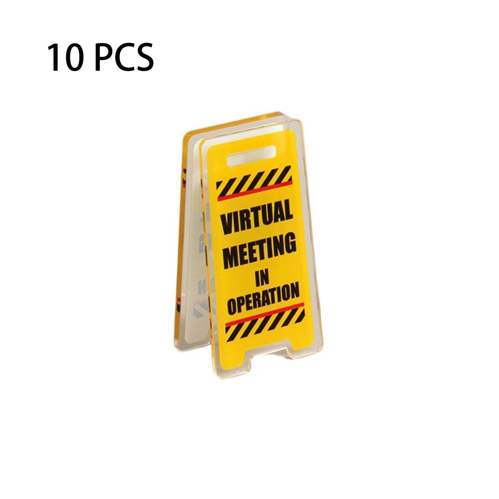 10 PCS I'm Busy Desk Decor Sign Leave Me Alone Desk Accessories Funny Acrylic Desk Sign  Unisex Gift