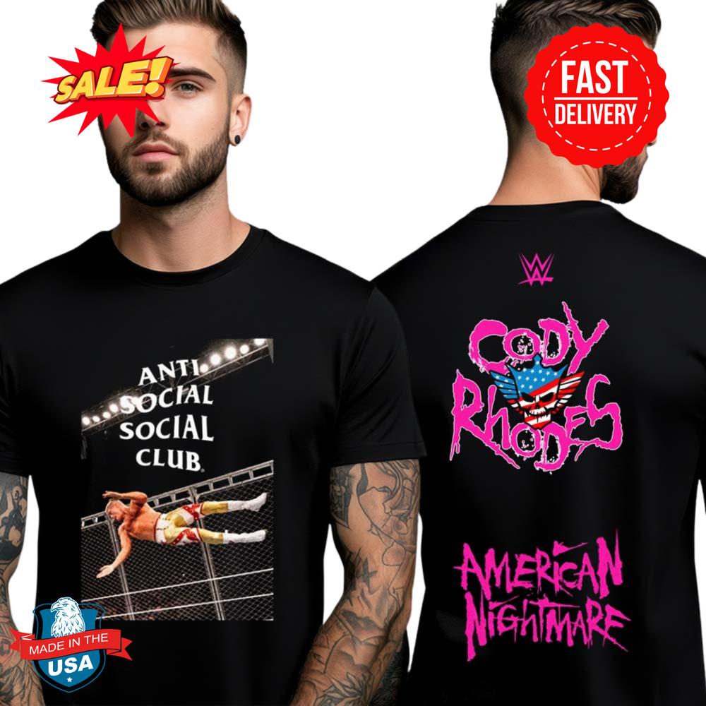 ASSC x WWE Коллаборация 2025 Американский Кошмар Футболка S-5XL 4XL