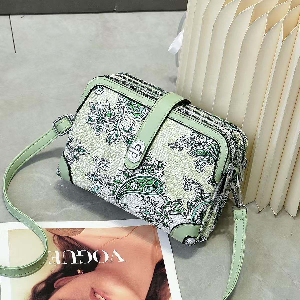 

Вышивка в китайском стиле, продвинутое ощущение атмосферы, мягкая, прочная, модная, изысканная, легкая, для поездок на работу, для улицы, для пляжа, кроссбоди, на плечо, сумочка зелёный