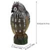 Solar Powered Owl Hunting Decoy Bird Scarer Deterrent Pest Control Garden Decor Eye Glow
