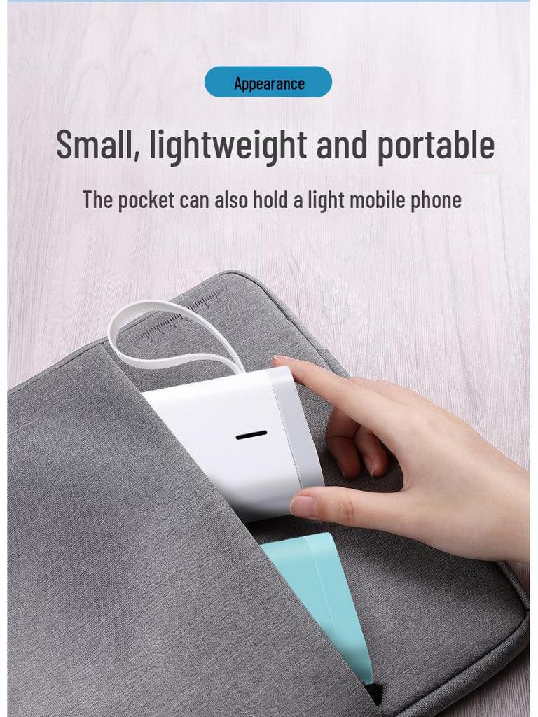 Jingchen D11 Bluetooth Mini-Thermoetikettendrucker