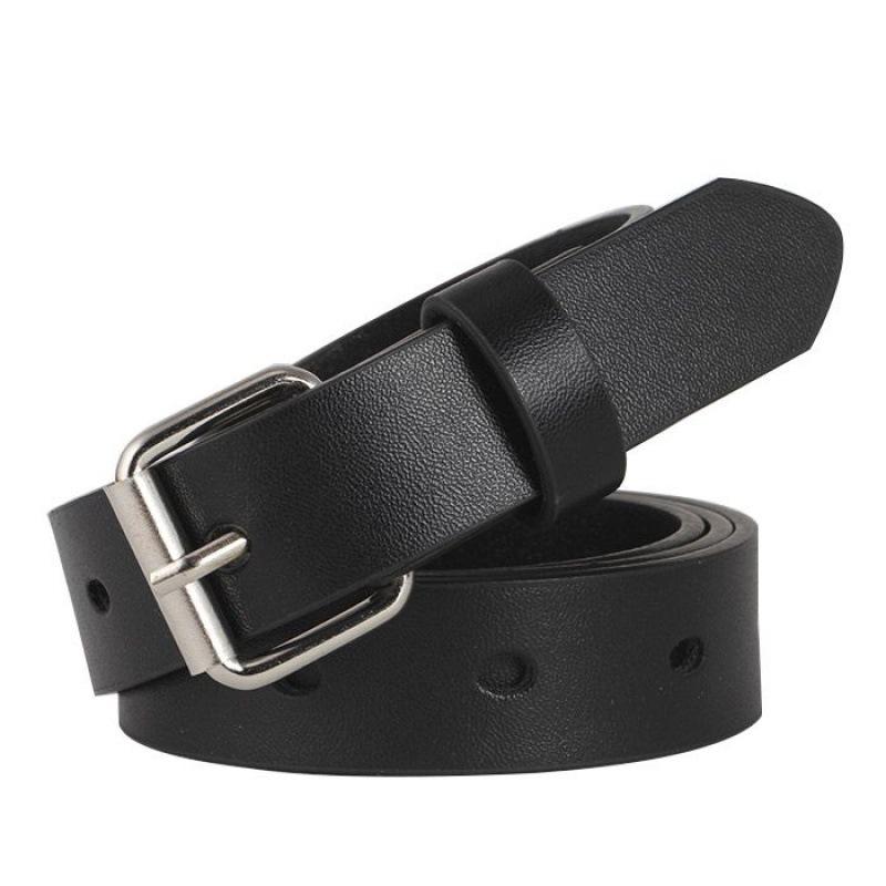 All Hole Contemporary Black Belt For Women Stylish Automatic Buckle For Wear Everyday