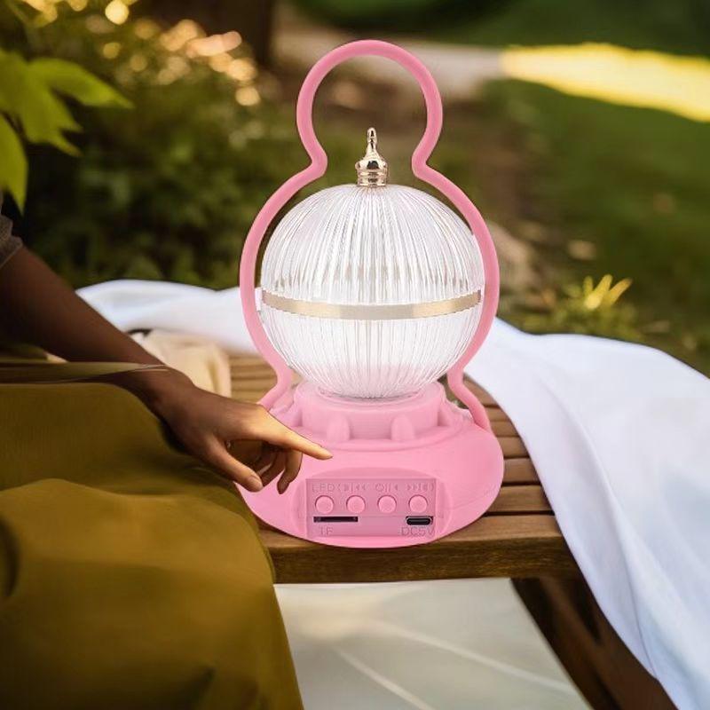 Mini Bluetooth Speaker with Seven-Color Ambient Light for Camping & Home