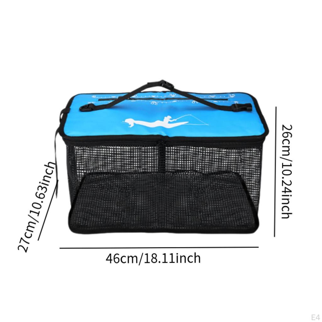 Fish Protection Net Collapsible Cage Convenient Easy Carrying Basket Fishing Bucket for