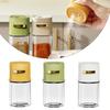 Glass Salt Dispenser with Push Mechanism for Effortless Seasoning Control in Cooking Dust Proof Design for Freshness