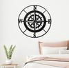 Nautical Compass Wall Decor – Black Metal Compass for Outdoor Wall Art  Perfect for Coastal and Maritime Themes