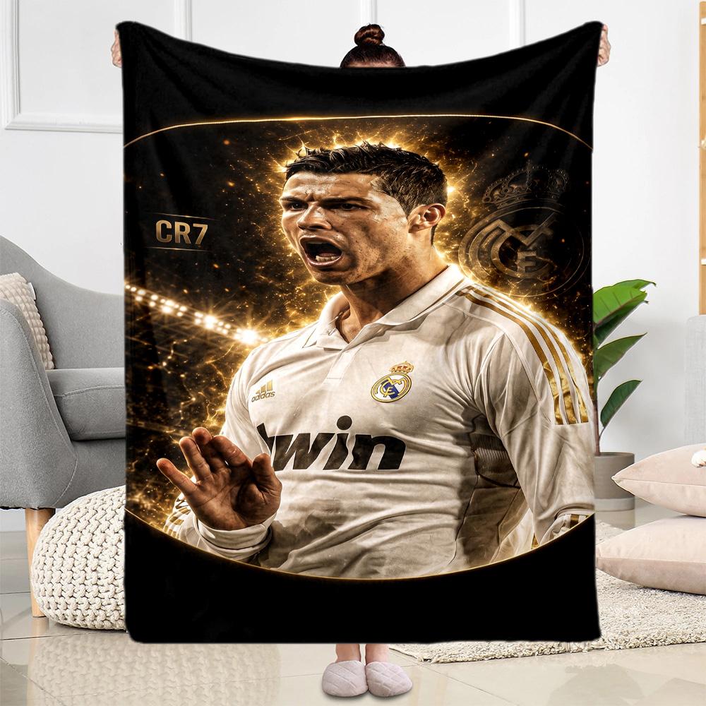 Ronaldo's Soccer Legacy Blanket Soft & Cozy Suitable for Sofa Bed Bedding Four Seasons Universal Warmthful Decor