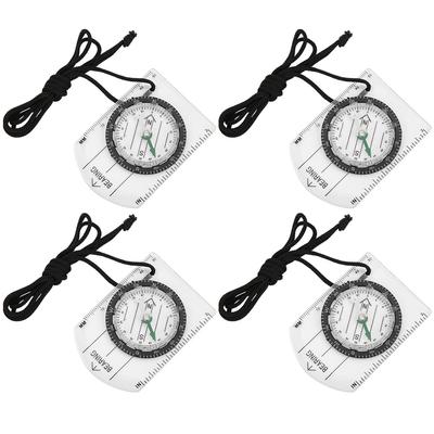 4 Stück Professioneller Kompass Kartenmaßstab Kompass Outdoor-Ausrüstungszubehör