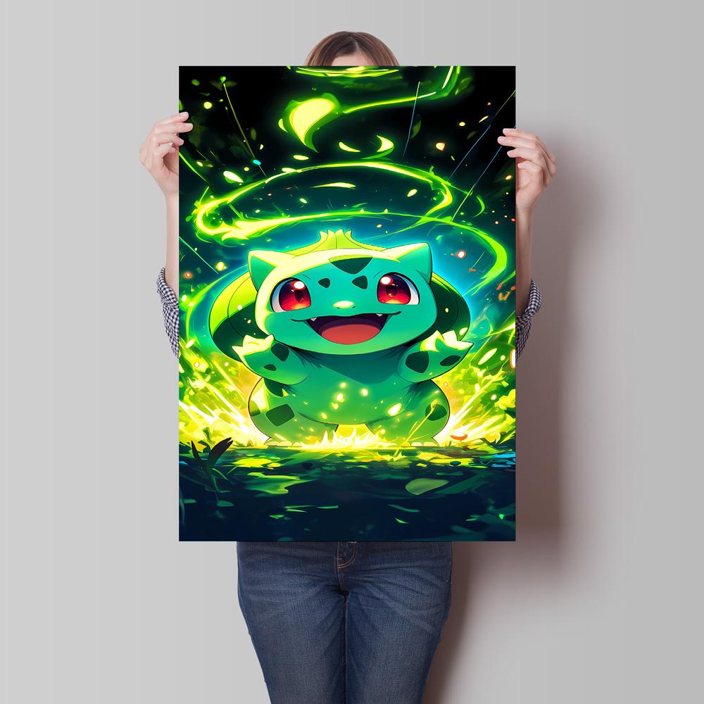 Japanese Anime Canvas Paintings  Pikachu Poster Cartoon Character Picture Bright and Clear Colors High Quality Home Decor