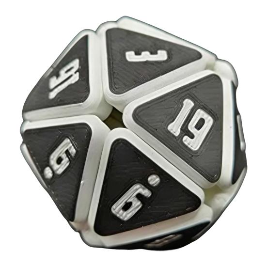 3D Printed D20 Dice Toy Stress Anxiety Relief Dice Fidget Toy Portable Travel Multi-side