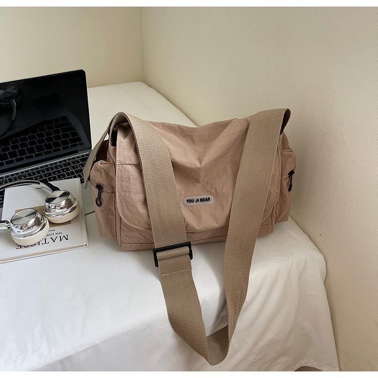 

Простая нишевая женская сумка, модная наплечная сумка-мессенджер, студенческая повседневная универсальная нейлоновая сумка-подмышка для поездок на работу хаки