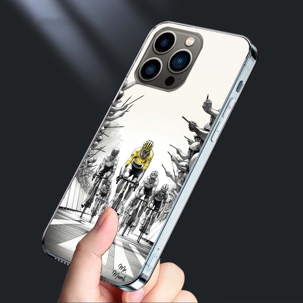 T-Tour De France Bicycle Phone Case For Iphone 16E 15 Pro 14 Plus 17E 16 17 Pro Max Air 11 12 13 Mini Shockproof Capa Cute Co