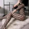Exotic Crotchless Sexy Lingerie Fishnet Bodystocking Mesh Bodysuit Porno Costumes for Plus Size Women