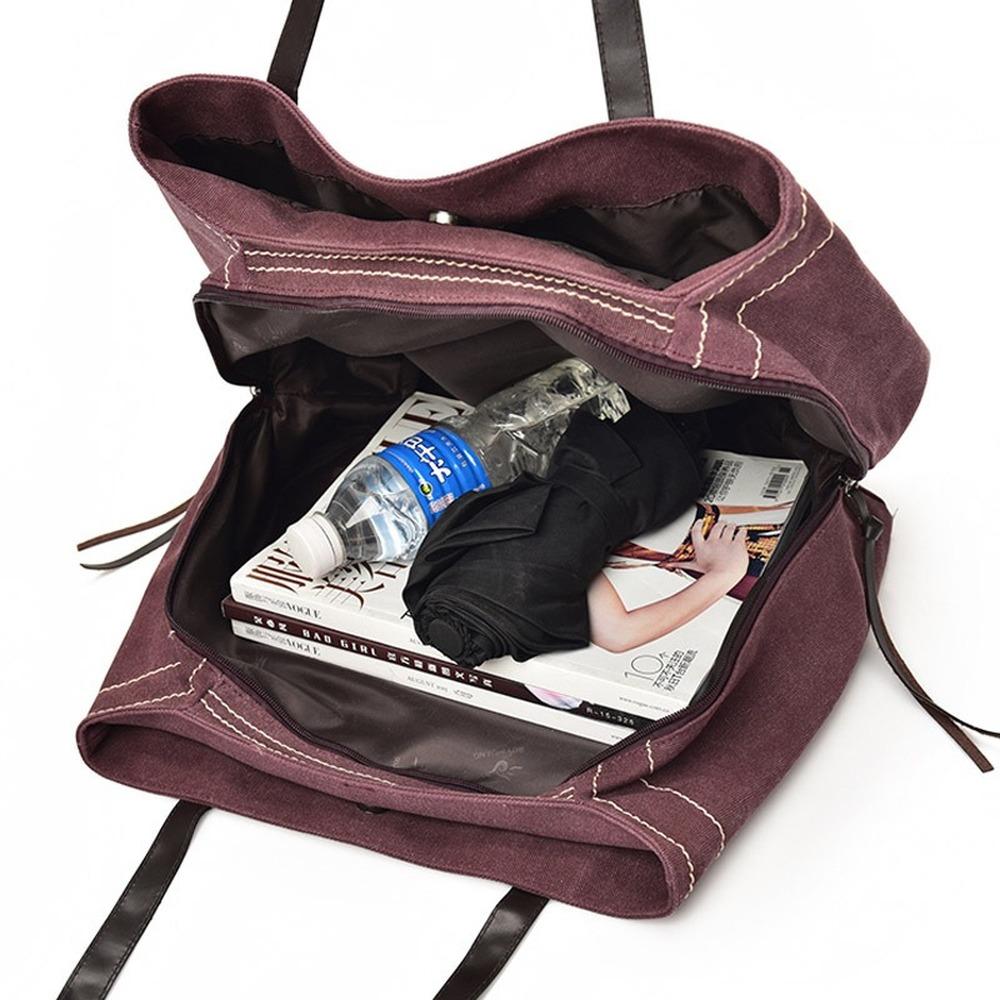 Dámská taška přes rameno Ležérní Dámská plátěná kabelka Vysoce kvalitní taška Big Tote Messenger Bag odolná proti opotřebení