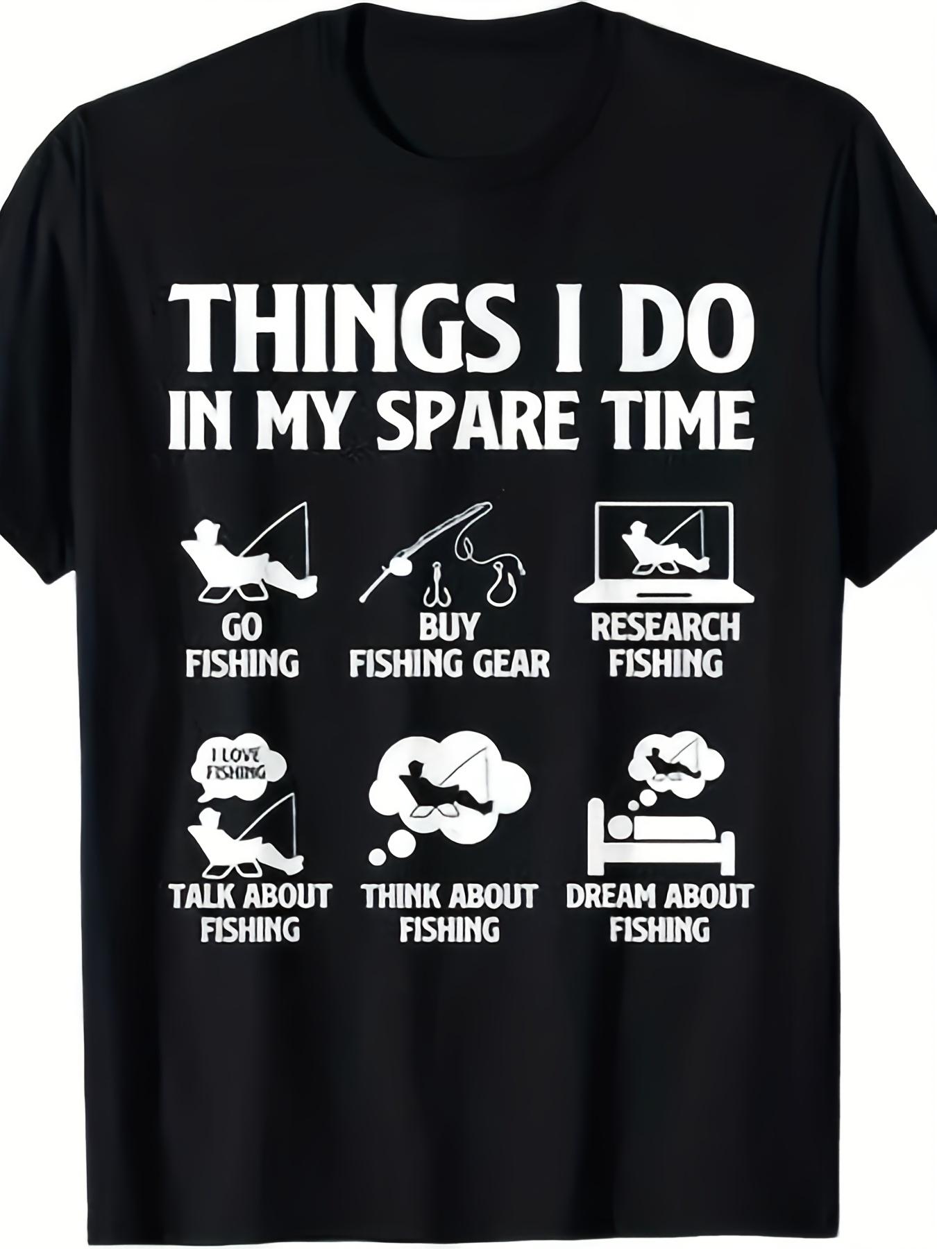 

Things I Do In My Spare Time Fishing Boys Men Bass Fishing T-Shirt S разноцветный