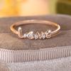 Love Exquisite Ring Women, Micro-Inlaid Zircon Simple Ring, Elegant Design Jewelry