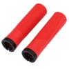 2 PCS Bike Rubber Handlebar Grips Anti Slip Handlebar Cover Shockproof Mountain Bike Handles Red