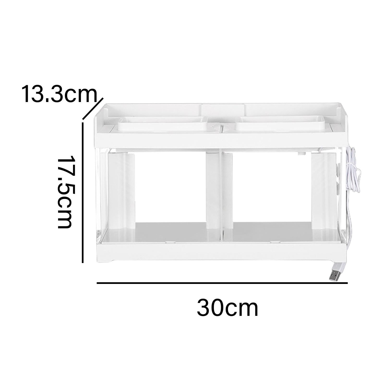 

Аквариум для разведения рыб со светодиодной подсветкой, многофункциональный инкубатор, аквариум, ящик для стола, гостиной, дома, новорожденные мальки, креветки
