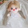 Dress Up Cotton Doll Outfit Dress White Gauze Skirt 20cm Doll Flower Dress  Photography Props