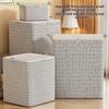 Panier à Linge Organisateur Sac 220L Pour Stockage de Vêtements Grande Taille Avec Couvercle Pliable Bébé