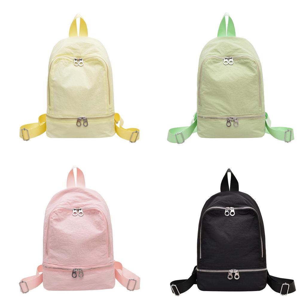 Nylon Casual Backpack With Breathable Design For Students And Commuters
