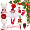 Pet Lace Christmas Hat Headdress Adjustable Drawstring Design Pet Supplies For Christmas Parties