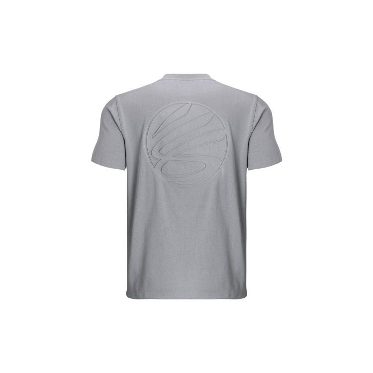 Under Armour Camiseta Casual de Color Sólido Transpirable de Manga Corta para Hombre Tops Moderno-Gris 1383378-011