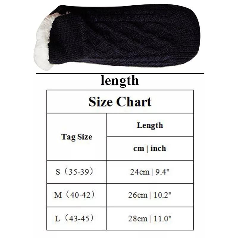 Men Women Soft Fleece Socks Thicken Winter Warm Solid Color Boot Socks Unisex Elastic Non Slip Indoor Floor Socks Slipper