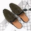 Fashion Retro Studded Leather Shoes for Men Comfortable Slip On Loafers Man High Quality Social Shoes Male Casual Rivet Loafers Hombre