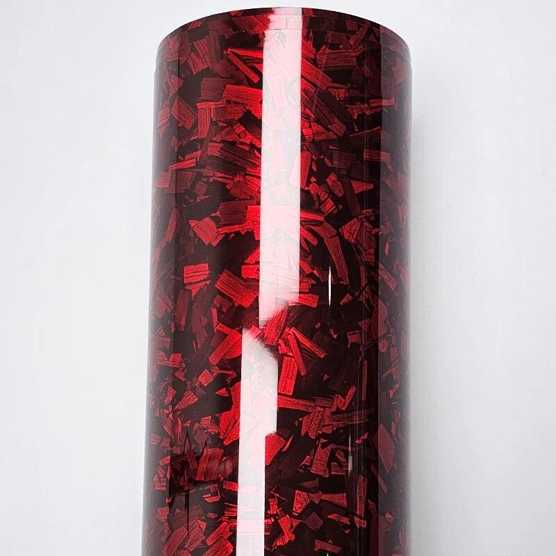 High Glossy Red Black Blue Forged Carbon Fiber Stickers On Car Decals Decals for Vehicle Wraping Vinyl Wrap Car Film Cover Auto