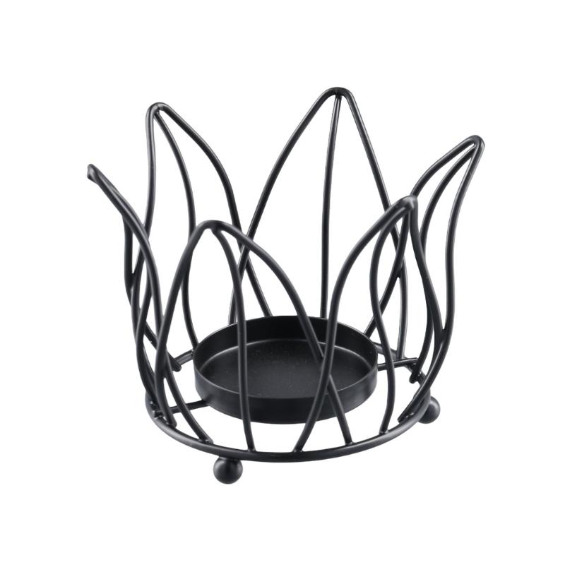 

Vintage Hollow Flower Shape Iron Candle Holder Candle Stand Decorative Metal Wire Candlesticks for Wedding Centerpieces 1 чёрный