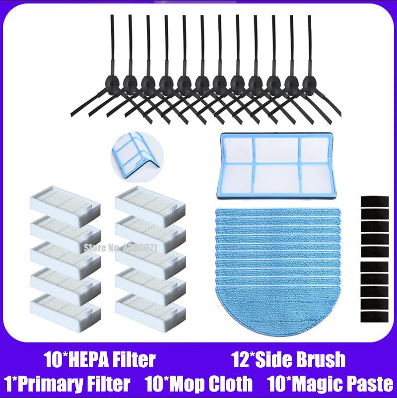 side Brush hepa Filter Mop Cloth Primary dust Filter for ilife V50 V55 ilife v5 v5s V3 V3s v5pro x5 v5s pro vacuum cleaner parts