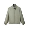 Men's Jackets Men's Green Khaki Stand Collar Moderate Straight Fit
