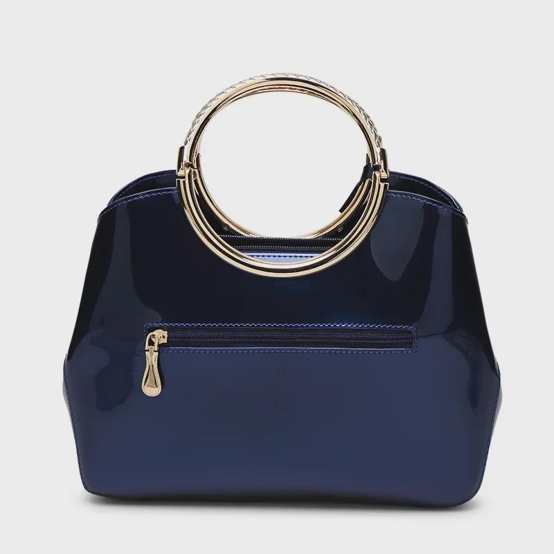 2019 Women's Shiny Patent Leather Shoulder Bag - European & American Fashion, Textured Handbag, Large Capacity
