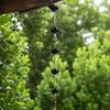 Rain Chain with Lotus Cups Botanical Decorative Outdoor for Courtyard