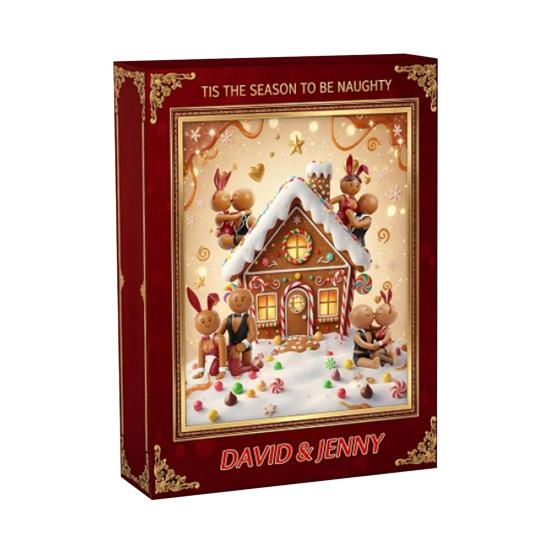 

Пряничная пара Рождественский адвент-календарь 2025 Коробка для отсчета 24 дней Акриловые украшения Подвесной декор на елку для Рождества Праздничное украшение дома B