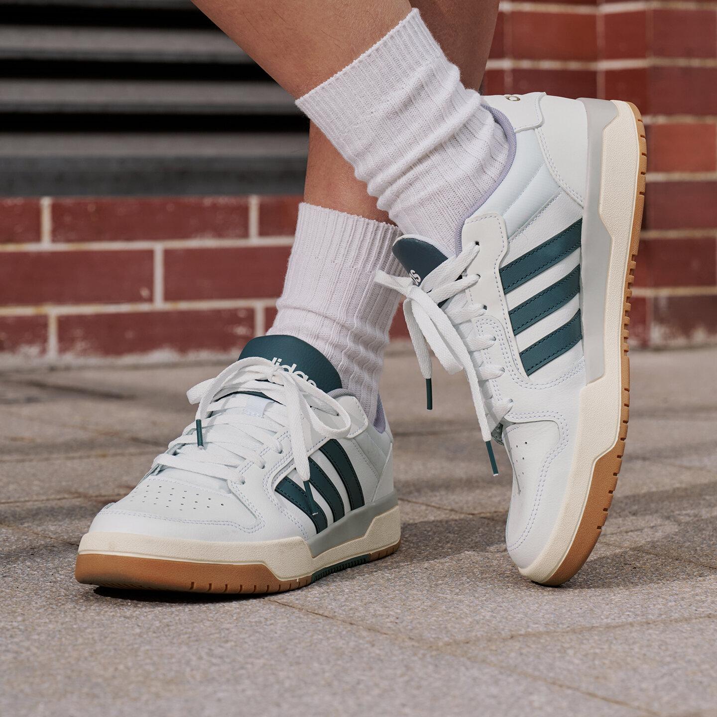 Adidas ENTRAP Low top Vintage Basketball Shoes Unisex White Blue 41