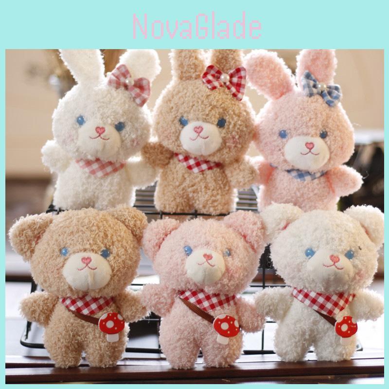Adorable Plush Bear Keychain Soft Toy Cute Rabbit Backpack Pendant Wholesale