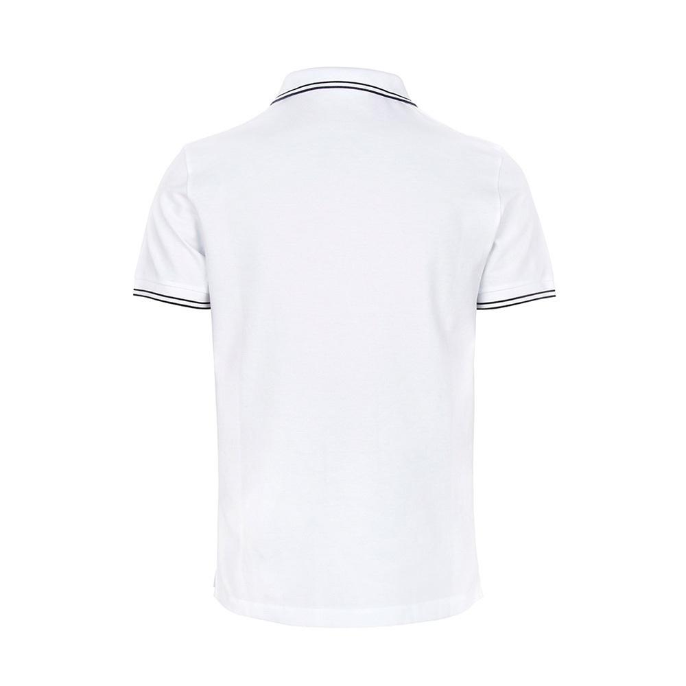 STONE ISLAND Ss25 Logo Slim Fit Polo Shirt Men Tops White K1S1522002-SCS0018-V1001
