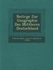 The Beitr GE Zur Geographie Des Mittleren Deutschland Book