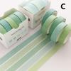 5Pcs / Pack Simple Colorful Basic Style Washi Tape Set DIY Scrapbooking Sticker Label Masking Tape School Office Supply
